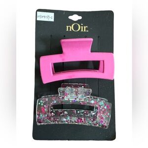 Noir Hair Claw Clips 2PK